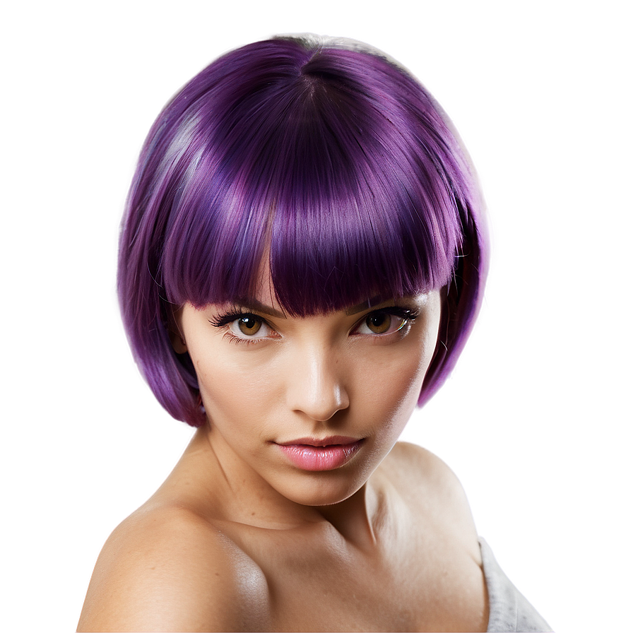 Mysterious Purple Haired Character Png 18 PNG image