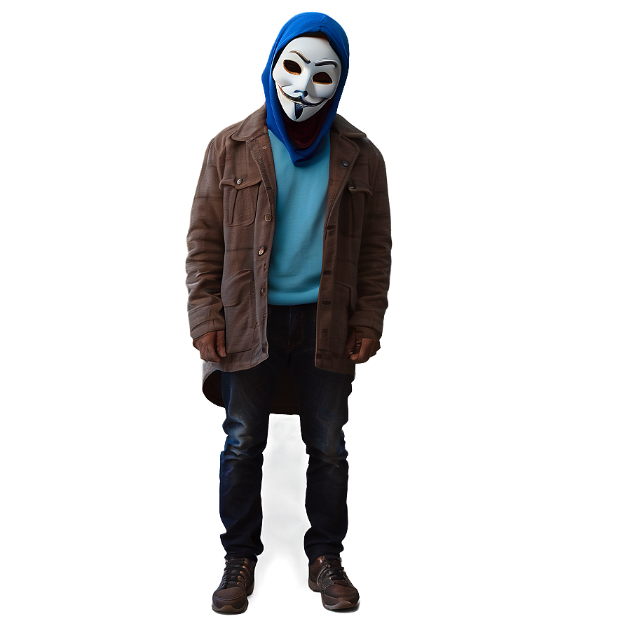 Mysterious Random Person With Mask Png Deg1 PNG image