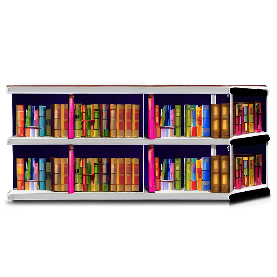 Mystery Books On Shelf Png Pbv24 PNG image