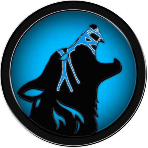Mystic Blue Wolf Logo PNG image