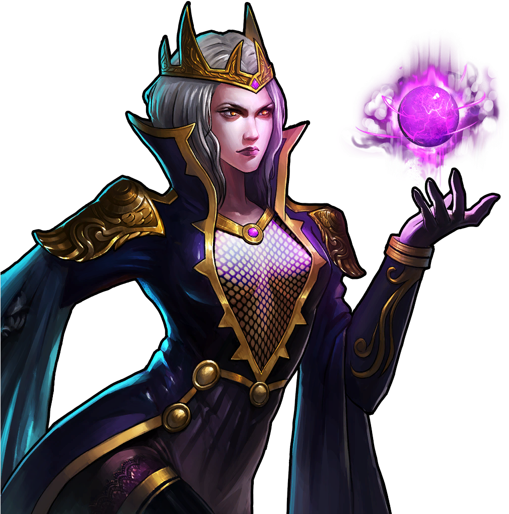Mystic Sorceress Casting Spell PNG image
