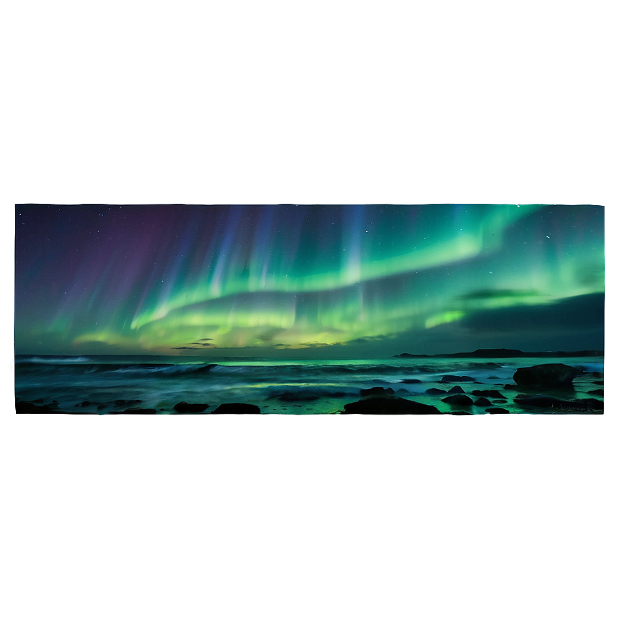 Mystical Aurora Over Ocean Png 06202024 PNG image