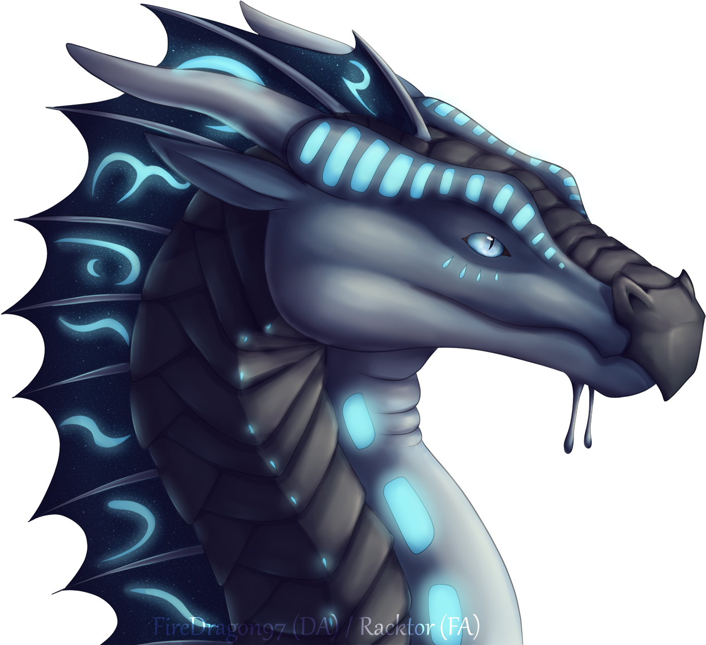 Mystical_ Blue_ Dragon_ Portrait PNG image