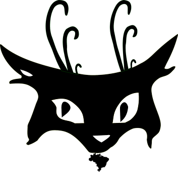 Mystical Cat Silhouette PNG image