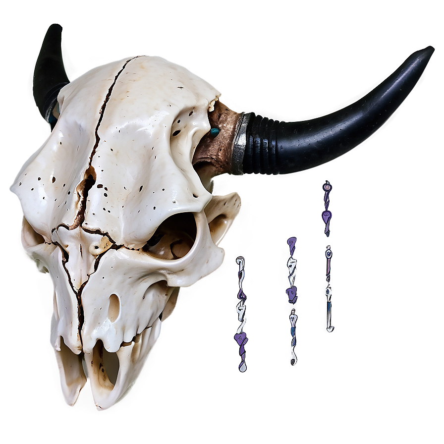 Mystical Cow Skull Png 06132024 PNG image