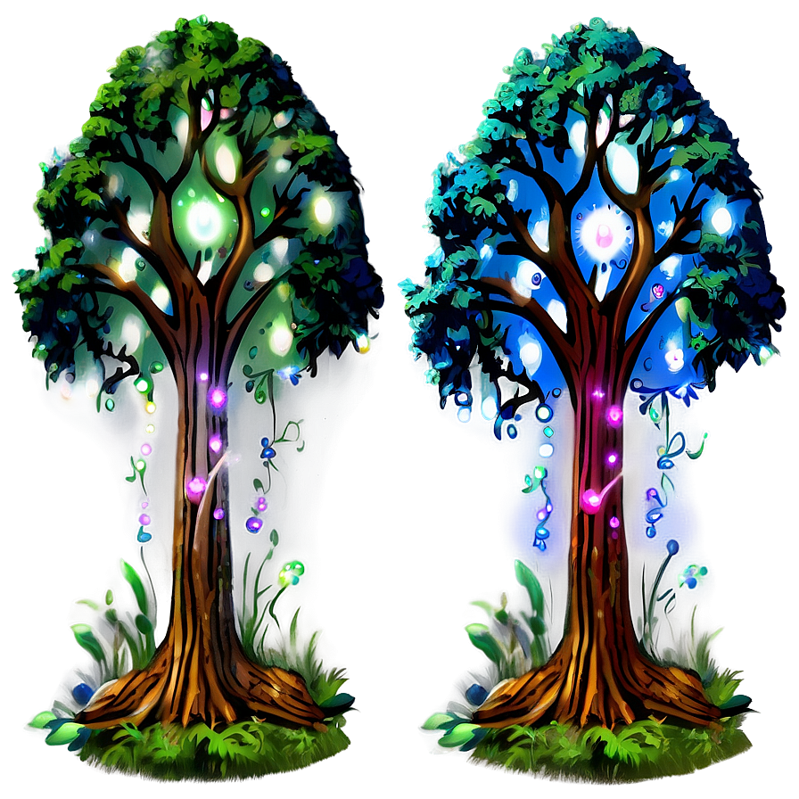 Mystical Fairy Trees Png 05042024 PNG image