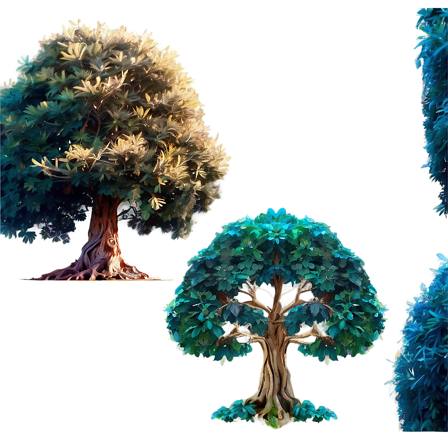 Mystical Fairy Trees Png 05042024 PNG image