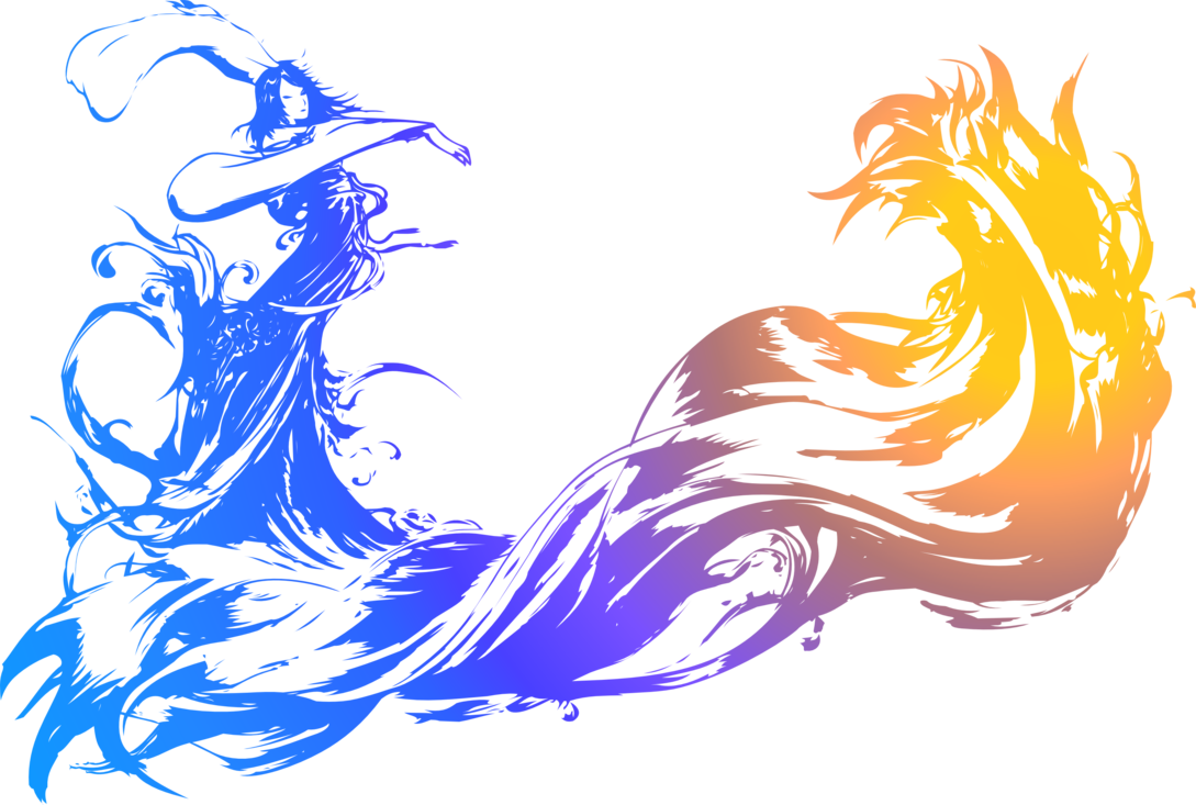 Mystical_ Firebird_and_ Wizard_ Silhouette PNG image