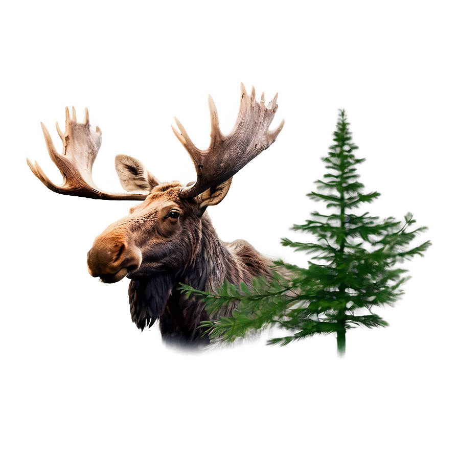 Mystical Forest Moose Png 05242024 PNG image