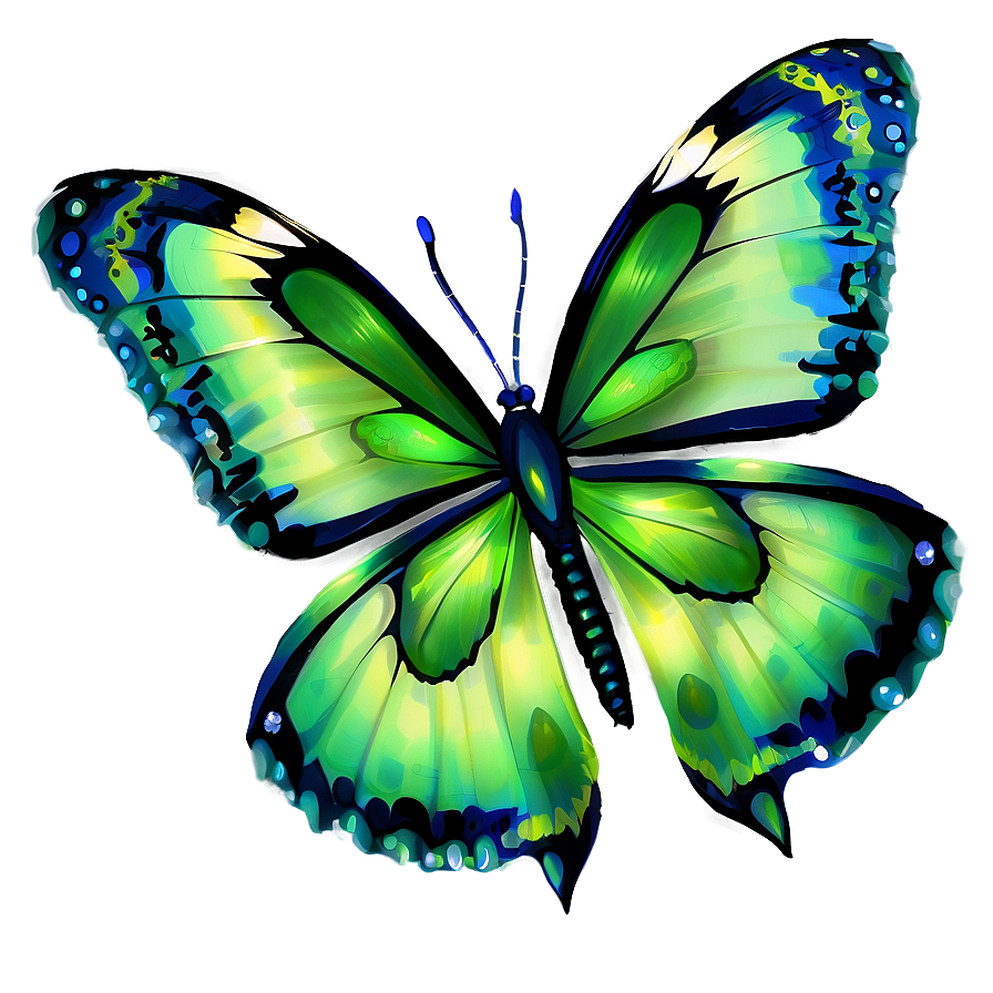 Mystical Green Butterfly Png Cld36 PNG image