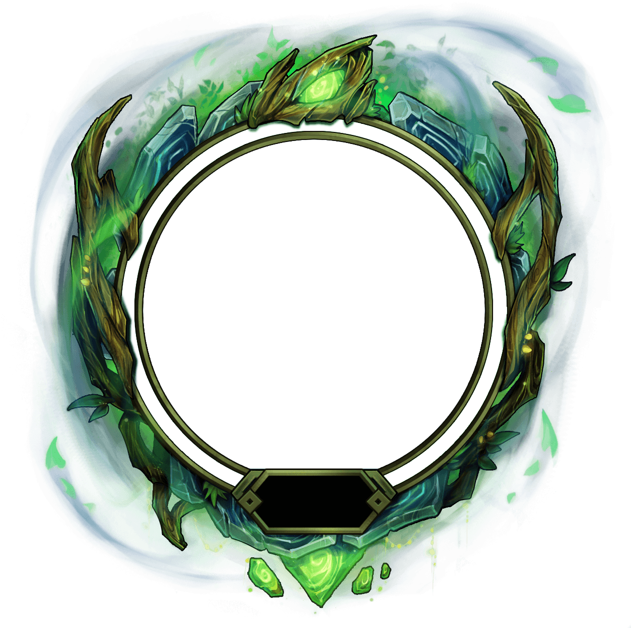 Mystical_ Green_ Frame_ League_of_ Legends PNG image