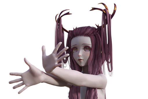 Mystical_ Horned_ Anime_ Character PNG image