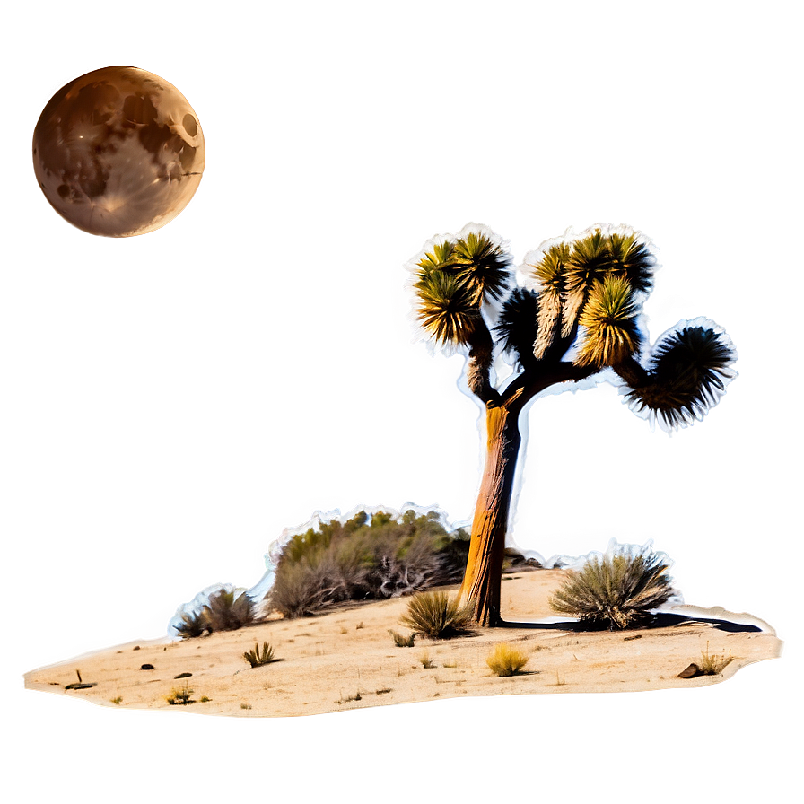 Mystical Joshua Tree At Night Png 06262024 PNG image