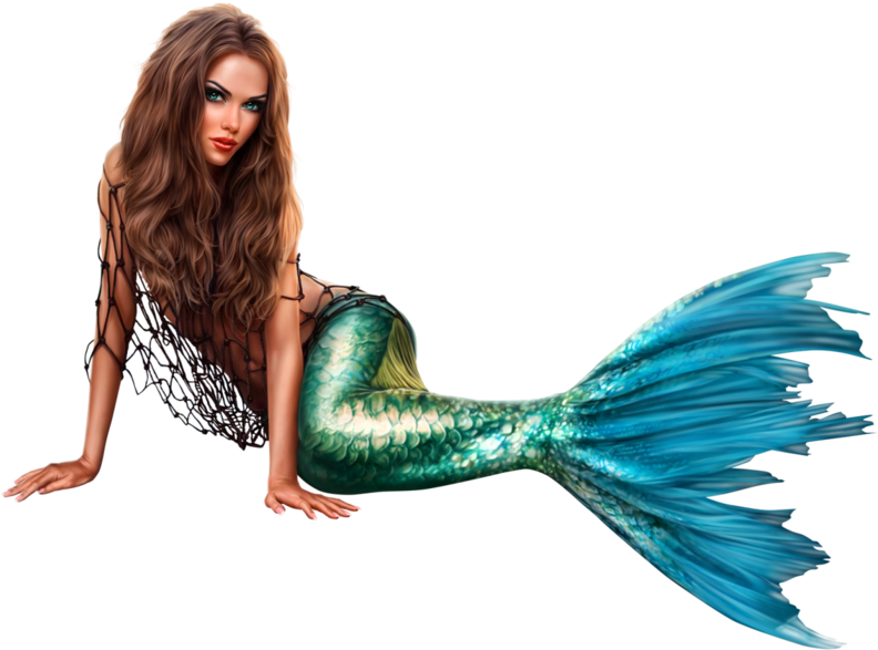 Mystical Mermaid Illustration PNG image