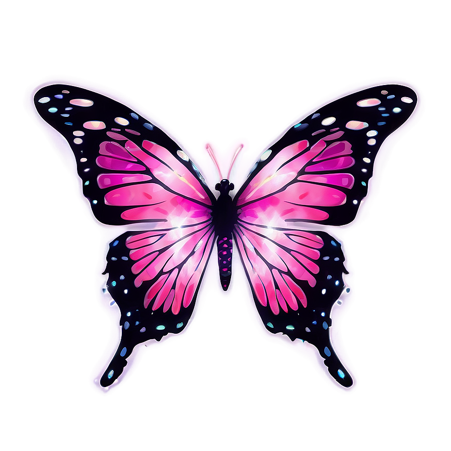 Mystical Pink Butterfly Aura Png Gkk PNG image