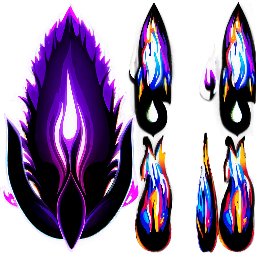 Mystical Purple Flames Png 06252024 PNG image