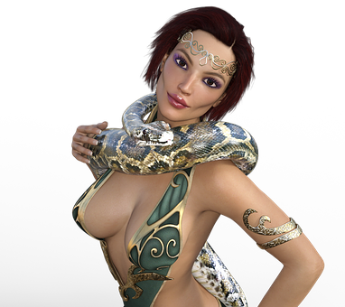 Mystical Snake Charmer PNG image