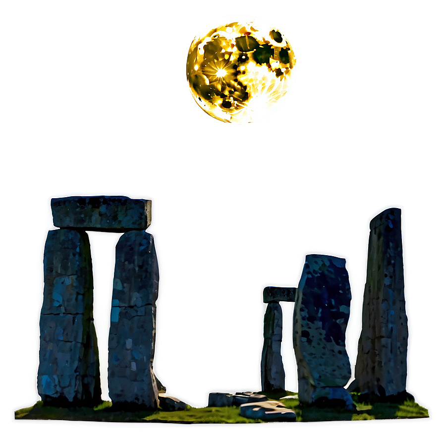 Mystical Stonehenge Under Full Moon Png 88 PNG image