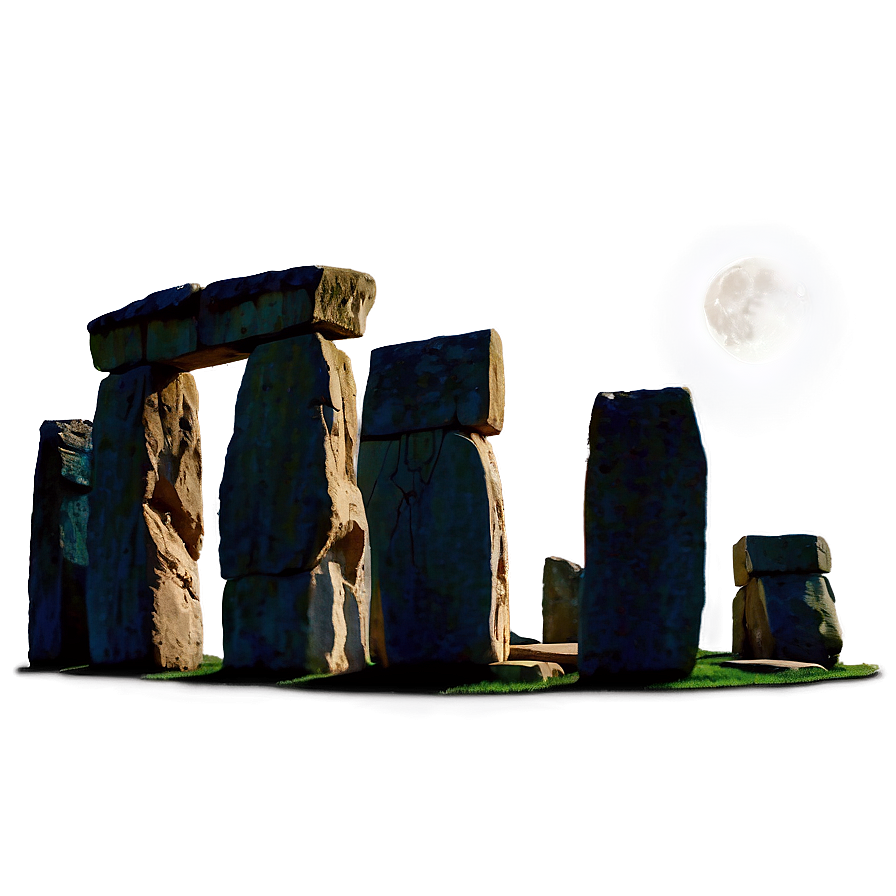 Mystical Stonehenge Under Full Moon Png Cpf48 PNG image