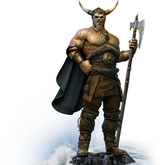 Mystical Viking Warrior PNG image