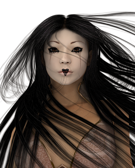 Mystical_ Woman_ Portrait PNG image