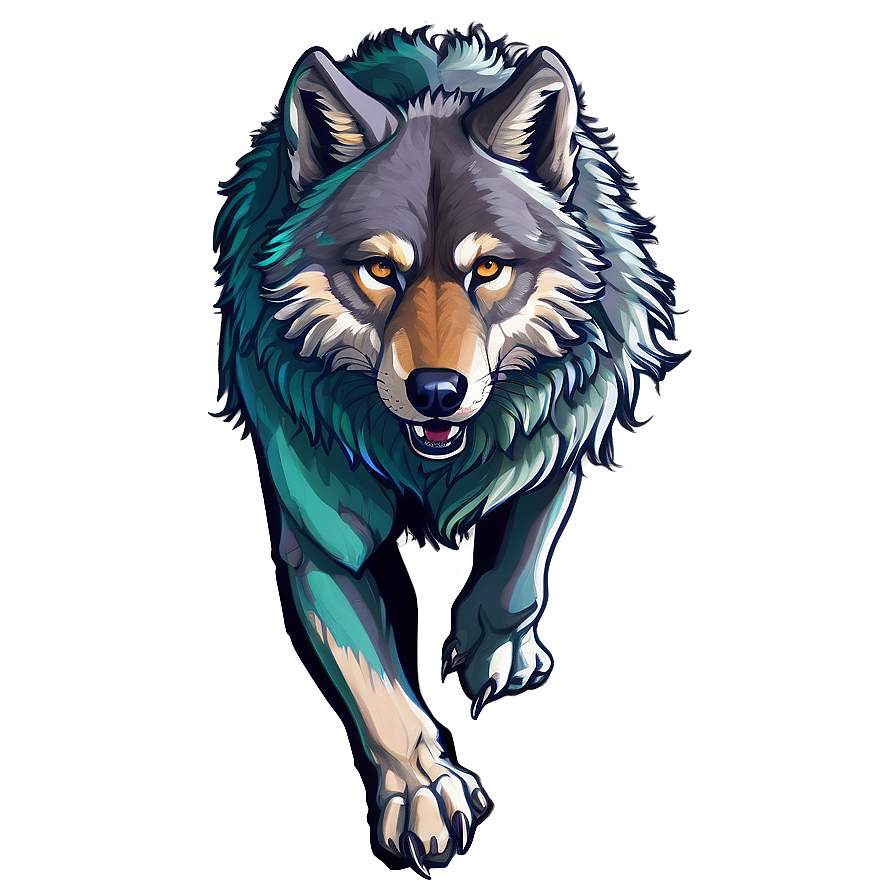 Mythical Alpha Wolf Design Png Kgd59 PNG image