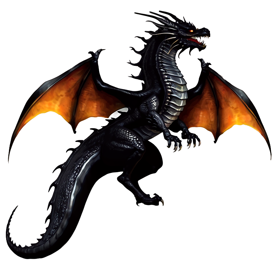 Mythical Black Dragon Png 28 PNG image