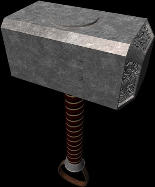 Mythical Themed Hammer3 D Model PNG image