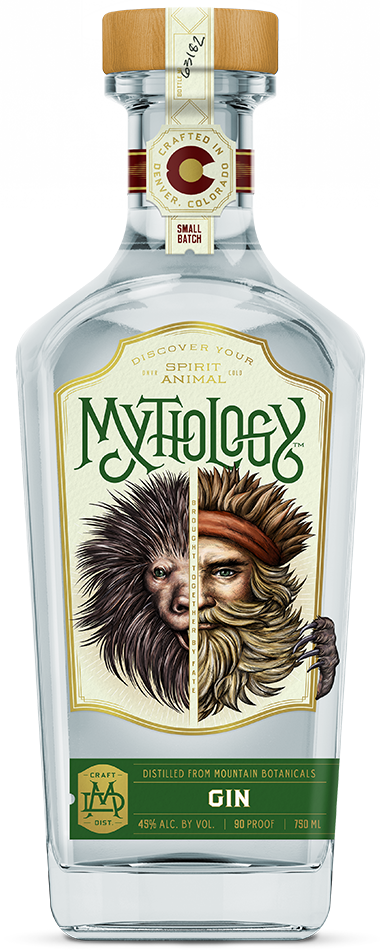 Mythology Gin Bottle Artwork PNG image