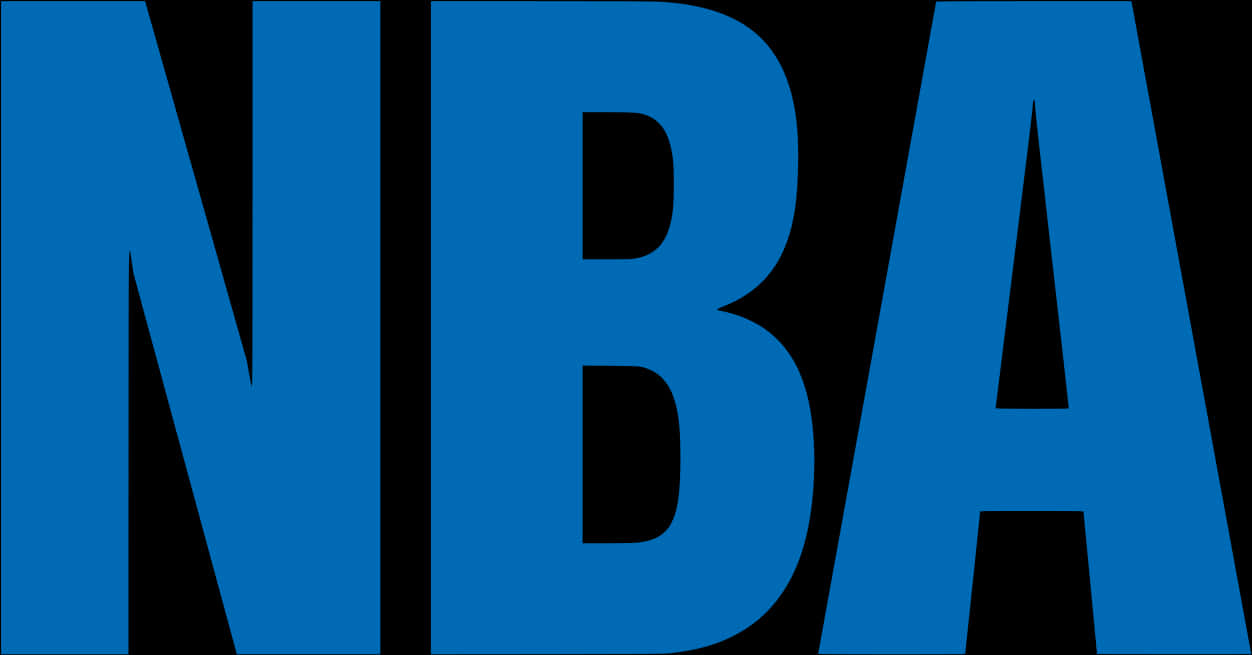 N B A Logo Blueon Black PNG image