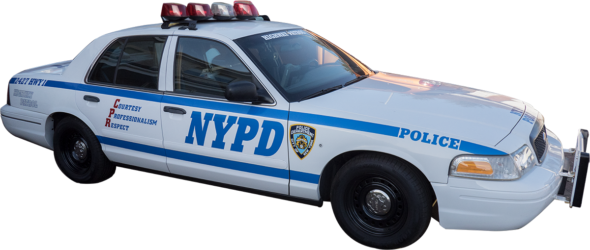 N Y P D Police Car Side View PNG image