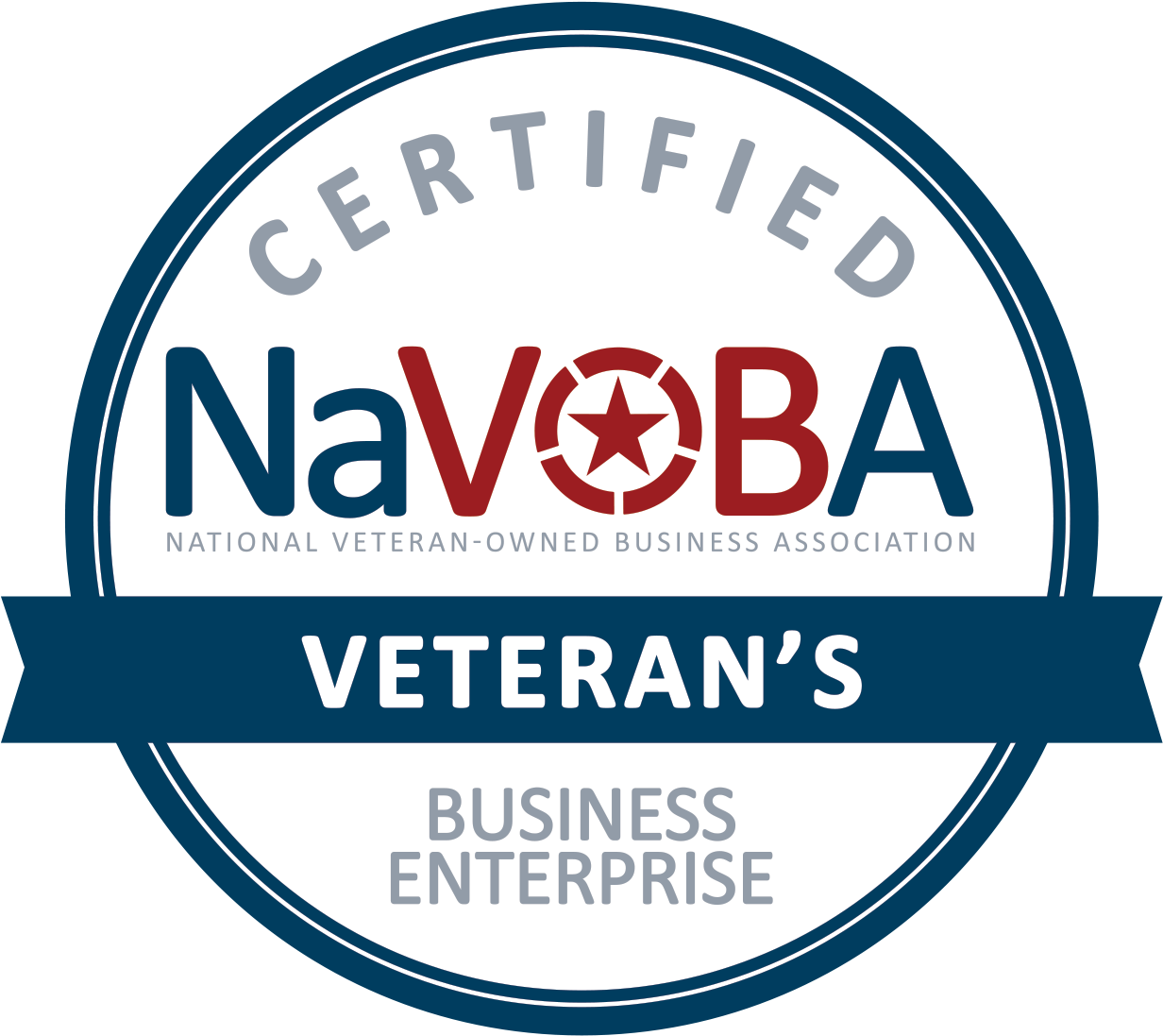 Na V O B A Certified Veteran Business Enterprise Seal PNG image