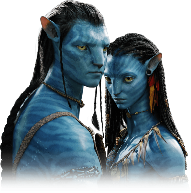 Na'vi Couple Avatar Movie PNG image