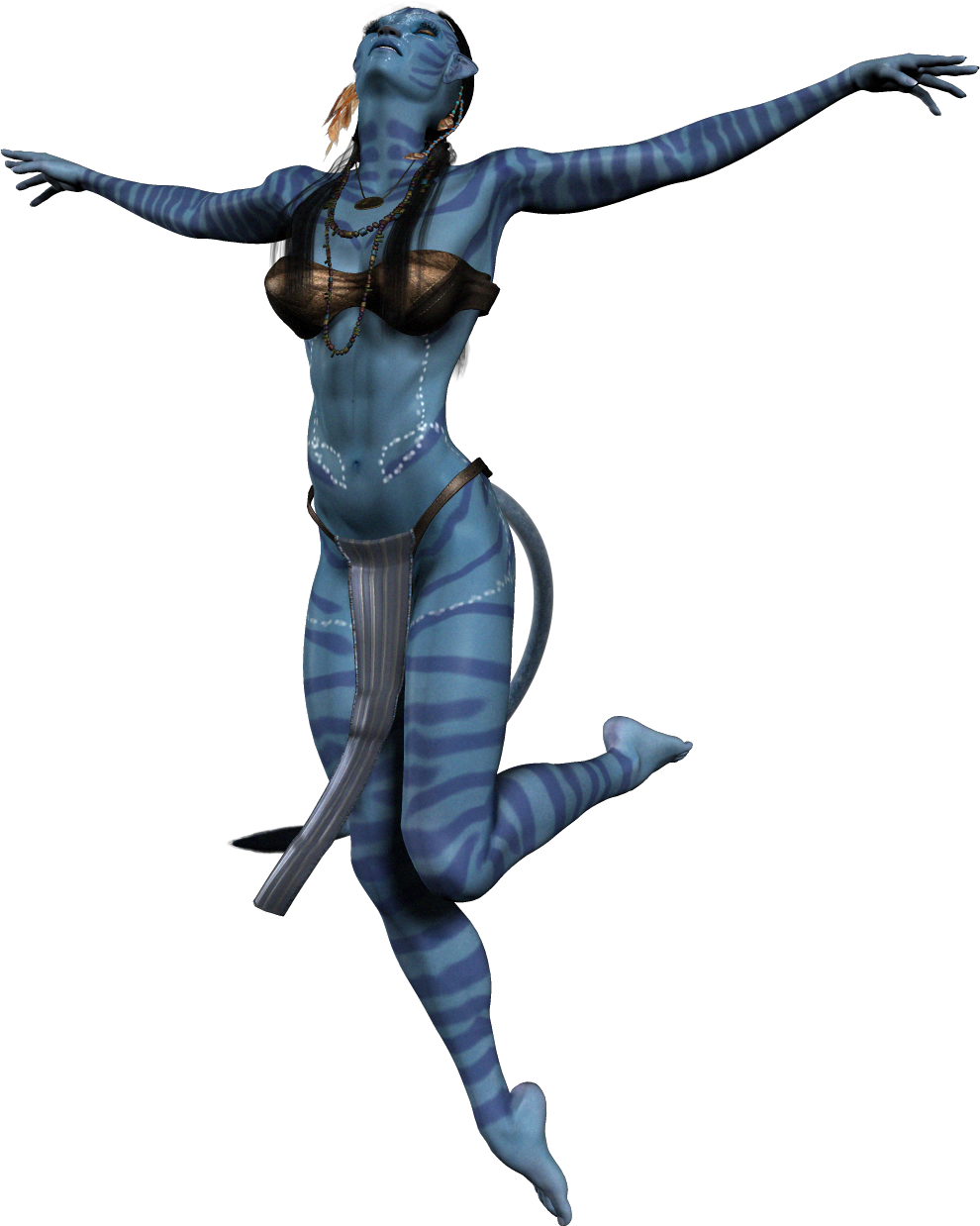 Na'vi Female Dancing Pose Avatar PNG image
