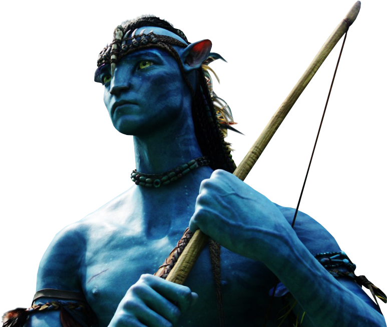 Na'vi_ Hunter_ With_ Bow PNG image