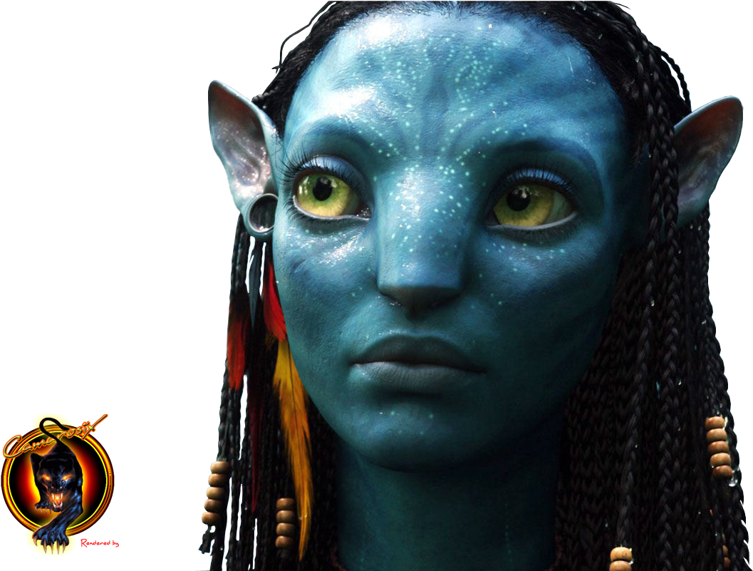 Na'vi Portrait Avatar Movie PNG image