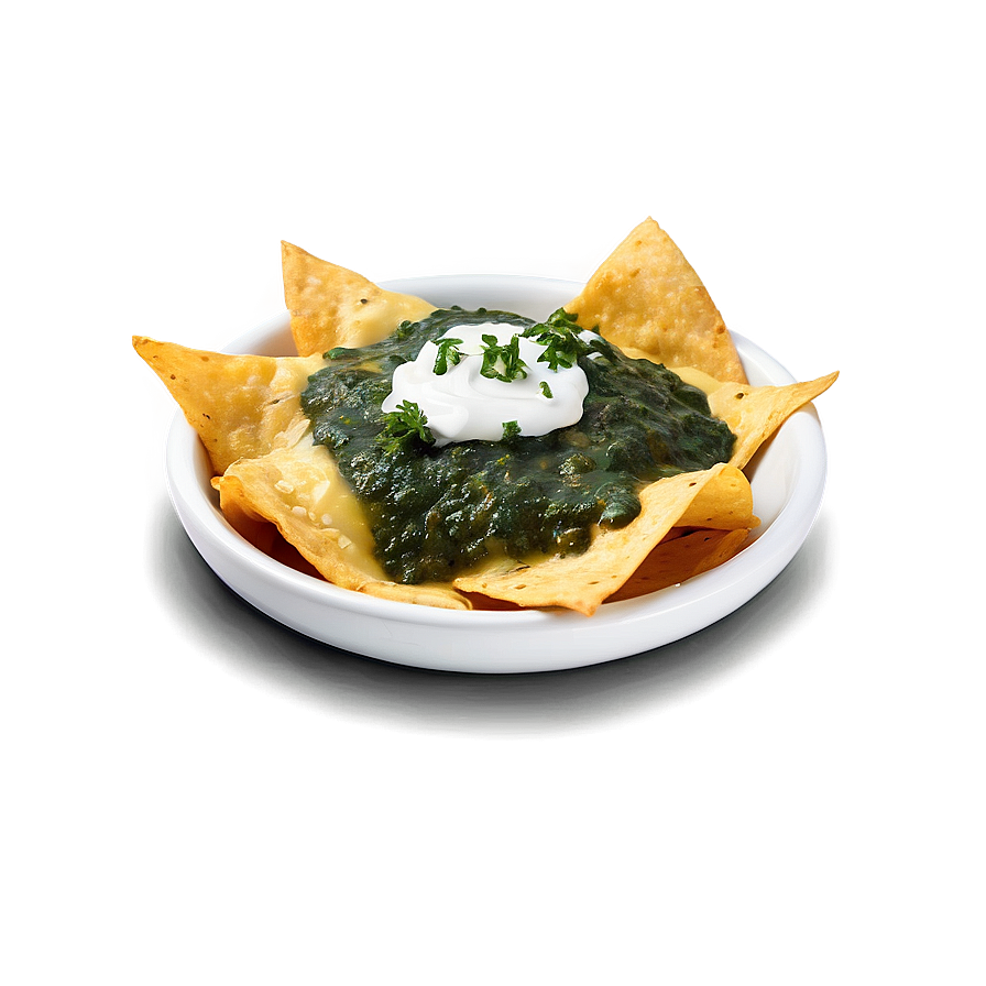 Nachos With Chimichurri Sauce Png 06122024 PNG image