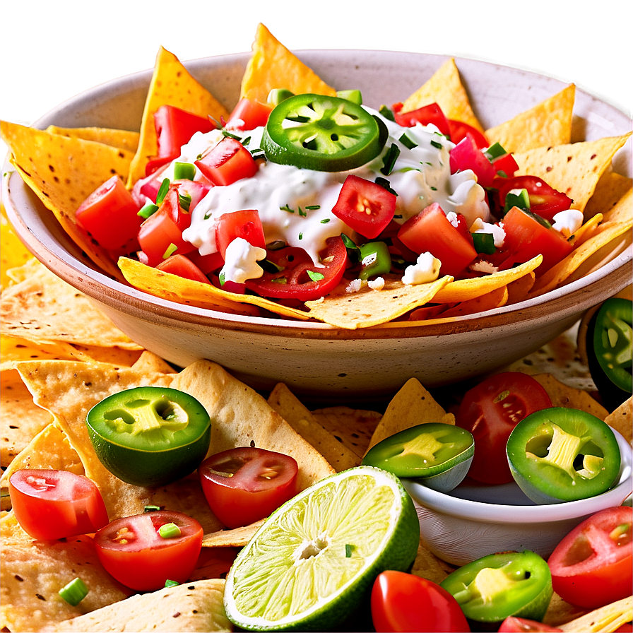 Nachos With Fresh Pico De Gallo Png 06122024 PNG image