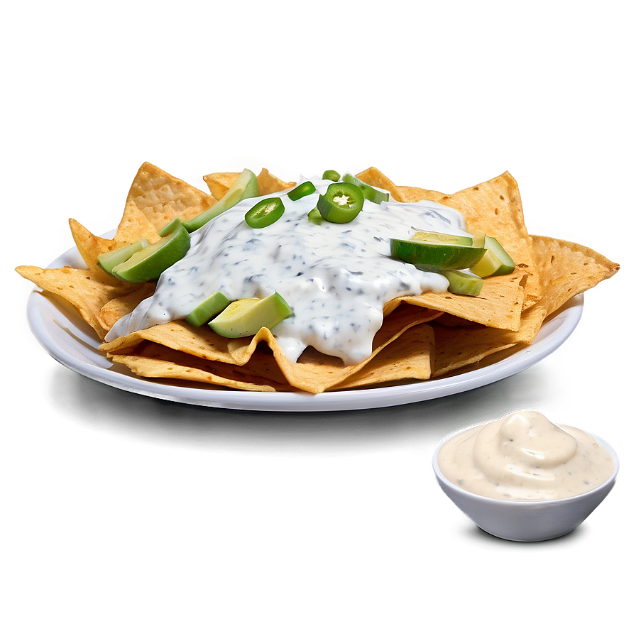 Nachos With Ranch Dressing Png Jgc46 PNG image