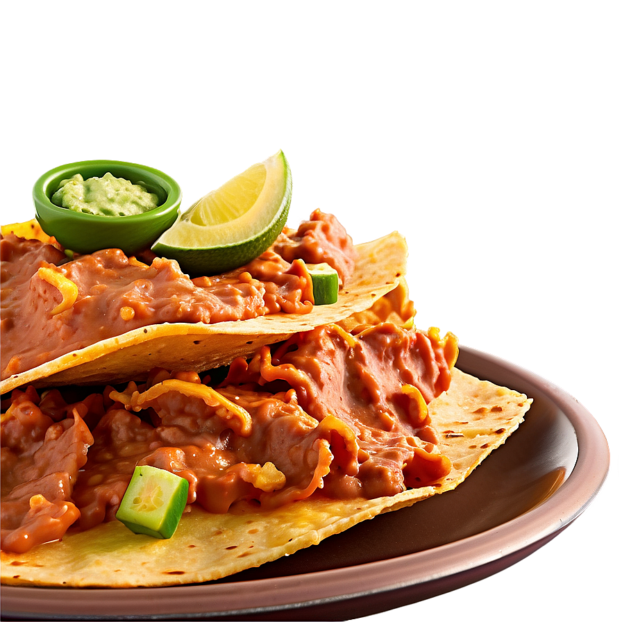 Nachos With Refried Beans Png Xej4 PNG image