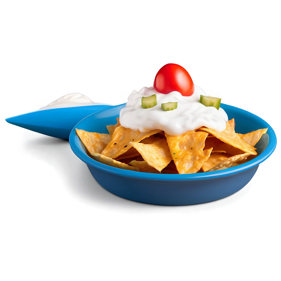 Nachos With Sour Cream Png Mdj PNG image