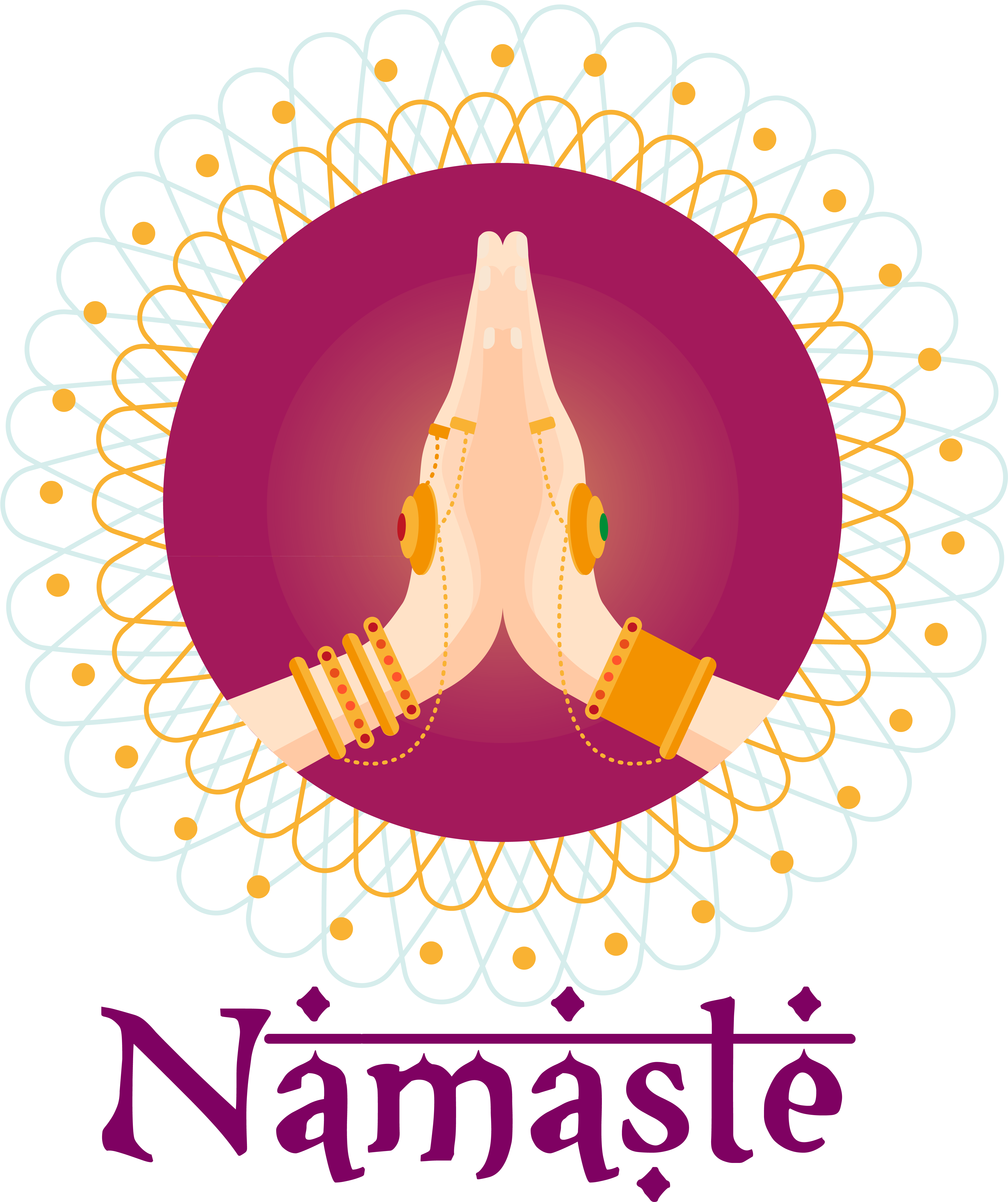 Namaste Greeting Graphic PNG image