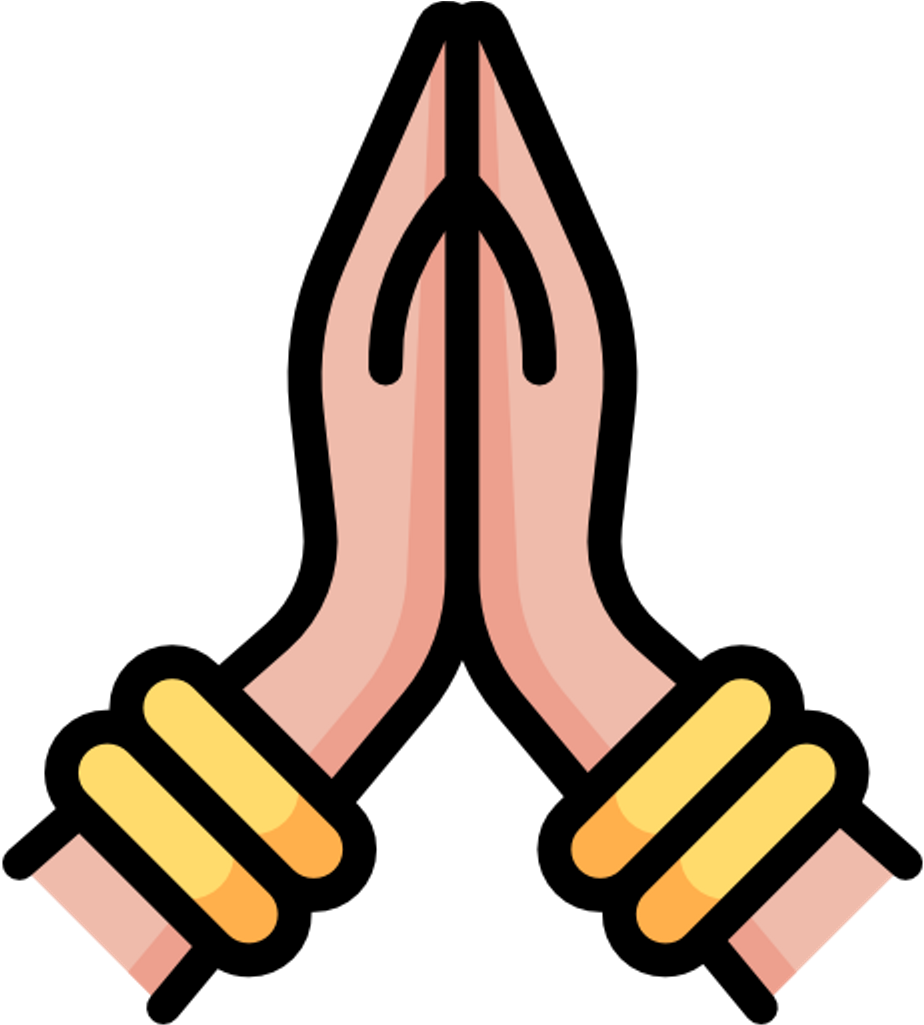 Namaste Hands Gesture PNG image