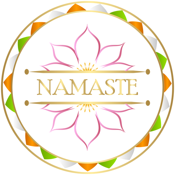 Namaste Lotus Design PNG image