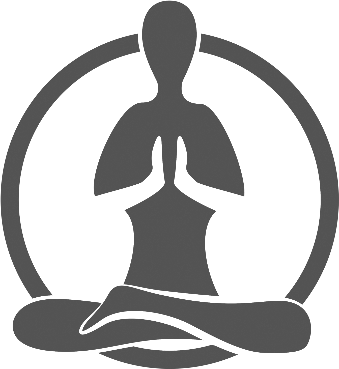 Namaste Yoga Pose Silhouette PNG image