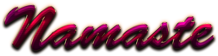 Namaste3 D Text Graphic PNG image