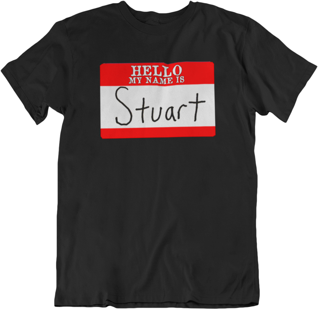 Name Tag T Shirt Stuart PNG image