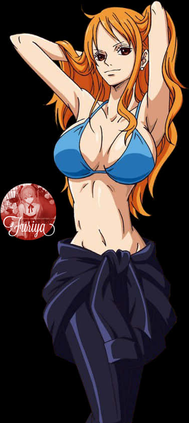 Nami One Piece Anime Character PNG image