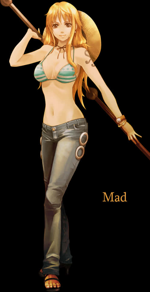 Nami One Piece Character Art PNG image