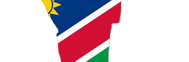 Namibia Flag Map Outline PNG image